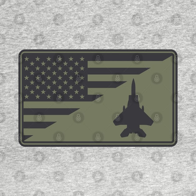 F-15 Eagle US Flag Patch (subdued) by TCP